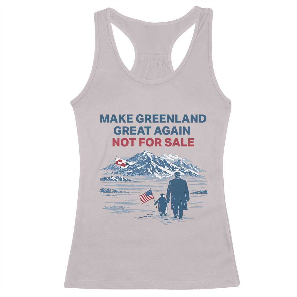 Greenland Is Not for Sale Racerback Tank Top Funny Nihilist Penguin Greenland Political Meme FDT TS14 Ice Gray Print Your Wear