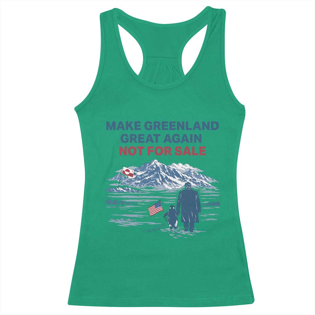 Greenland Is Not for Sale Racerback Tank Top Funny Nihilist Penguin Greenland Political Meme FDT TS14 Irish Green Print Your Wear