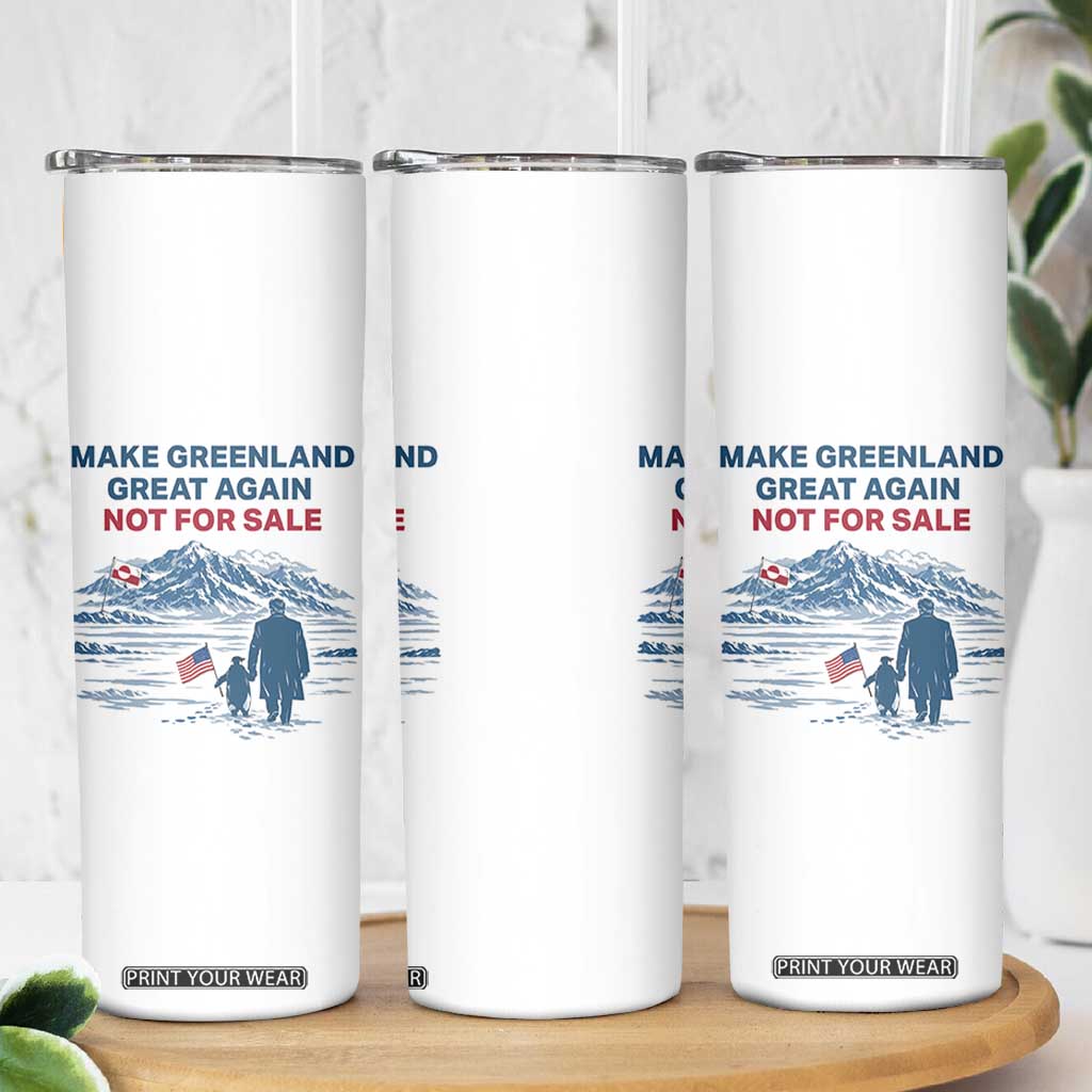 Greenland Is Not for Sale Skinny Tumbler Funny Nihilist Penguin Greenland Political Meme FDT TS14 Print Your Wear