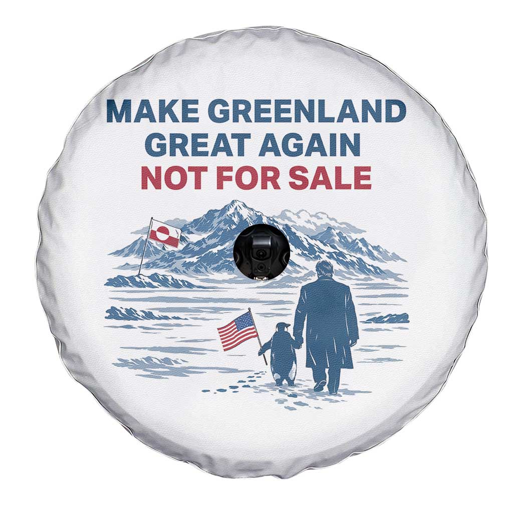 Greenland Is Not for Sale Spare Tire Cover Funny Nihilist Penguin Greenland Political Meme FDT TS14 Print Your Wear