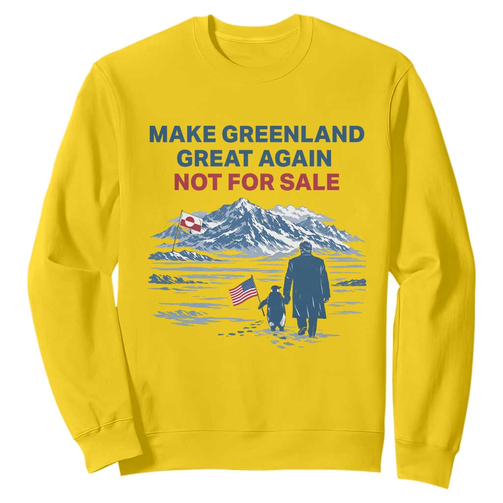 Greenland Is Not for Sale Sweatshirt Funny Nihilist Penguin Greenland Political Meme FDT TS14 Daisy Print Your Wear
