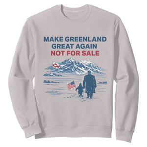 Greenland Is Not for Sale Sweatshirt Funny Nihilist Penguin Greenland Political Meme FDT TS14 Ice Gray Print Your Wear