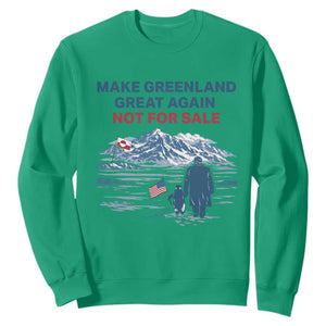 Greenland Is Not for Sale Sweatshirt Funny Nihilist Penguin Greenland Political Meme FDT TS14 Irish Green Print Your Wear