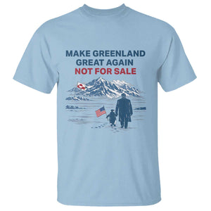 Greenland Is Not for Sale T Shirt Funny Nihilist Penguin Greenland Political Meme FDT TS14 Light Blue Print Your Wear