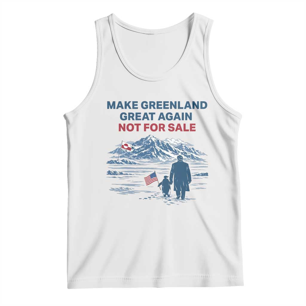 Greenland Is Not for Sale Tank Top Funny Nihilist Penguin Greenland Political Meme FDT TS14 White Print Your Wear