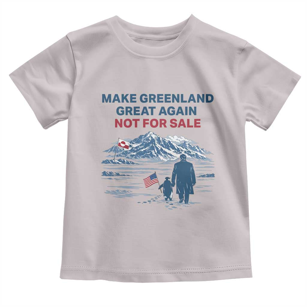Greenland Is Not for Sale Toddler T Shirt Funny Nihilist Penguin Greenland Political Meme FDT TS14 Ice Gray Print Your Wear