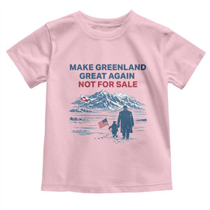 Greenland Is Not for Sale Toddler T Shirt Funny Nihilist Penguin Greenland Political Meme FDT TS14 Light Pink Print Your Wear