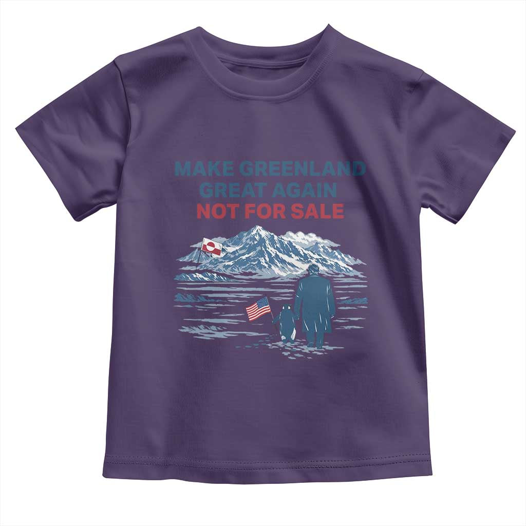 Greenland Is Not for Sale Toddler T Shirt Funny Nihilist Penguin Greenland Political Meme FDT TS14 Purple Print Your Wear
