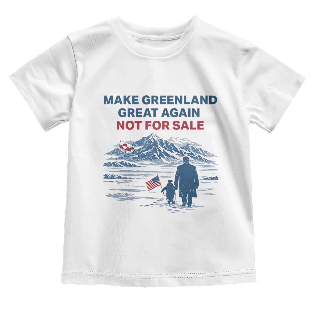 Greenland Is Not for Sale Toddler T Shirt Funny Nihilist Penguin Greenland Political Meme FDT TS14 White Print Your Wear