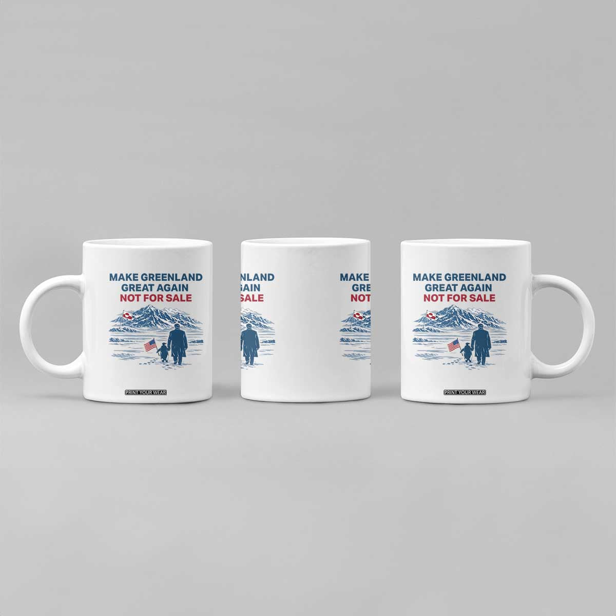Greenland Is Not for Sale Coffee Mug Funny Nihilist Penguin Greenland Political Meme FDT TS14 Print Your Wear
