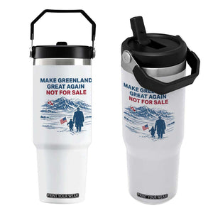 Greenland Is Not for Sale Flip Straw Tumbler Funny Nihilist Penguin Greenland Political Meme FDT TS14 One Size: 30 oz White Print Your Wear