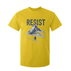 Funny Penguin Protest T Shirt For Kid Resist Penguin Mountain Hiking Meme TS14 Daisy Print Your Wear