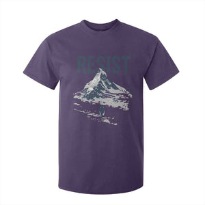 Funny Penguin Protest T Shirt For Kid Resist Penguin Mountain Hiking Meme TS14 Purple Print Your Wear