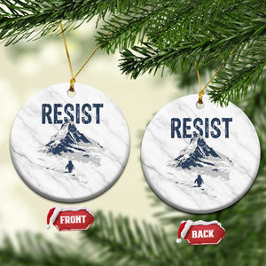 Funny Penguin Protest Ceramic Ornament Resist Penguin Mountain Hiking Meme TS14 1pc White Marble Print Your Wear