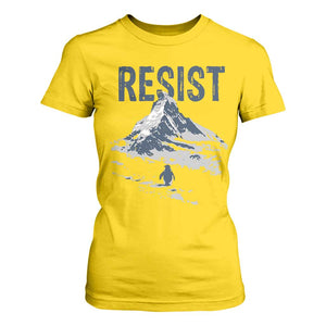 Funny Penguin Protest T Shirt For Women Resist Penguin Mountain Hiking Meme TS14 Daisy Print Your Wear