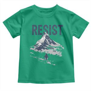 Funny Penguin Protest Toddler T Shirt Resist Penguin Mountain Hiking Meme TS14 Irish Green Print Your Wear