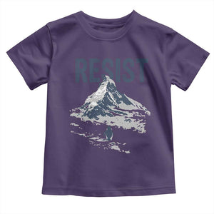Funny Penguin Protest Toddler T Shirt Resist Penguin Mountain Hiking Meme TS14 Purple Print Your Wear