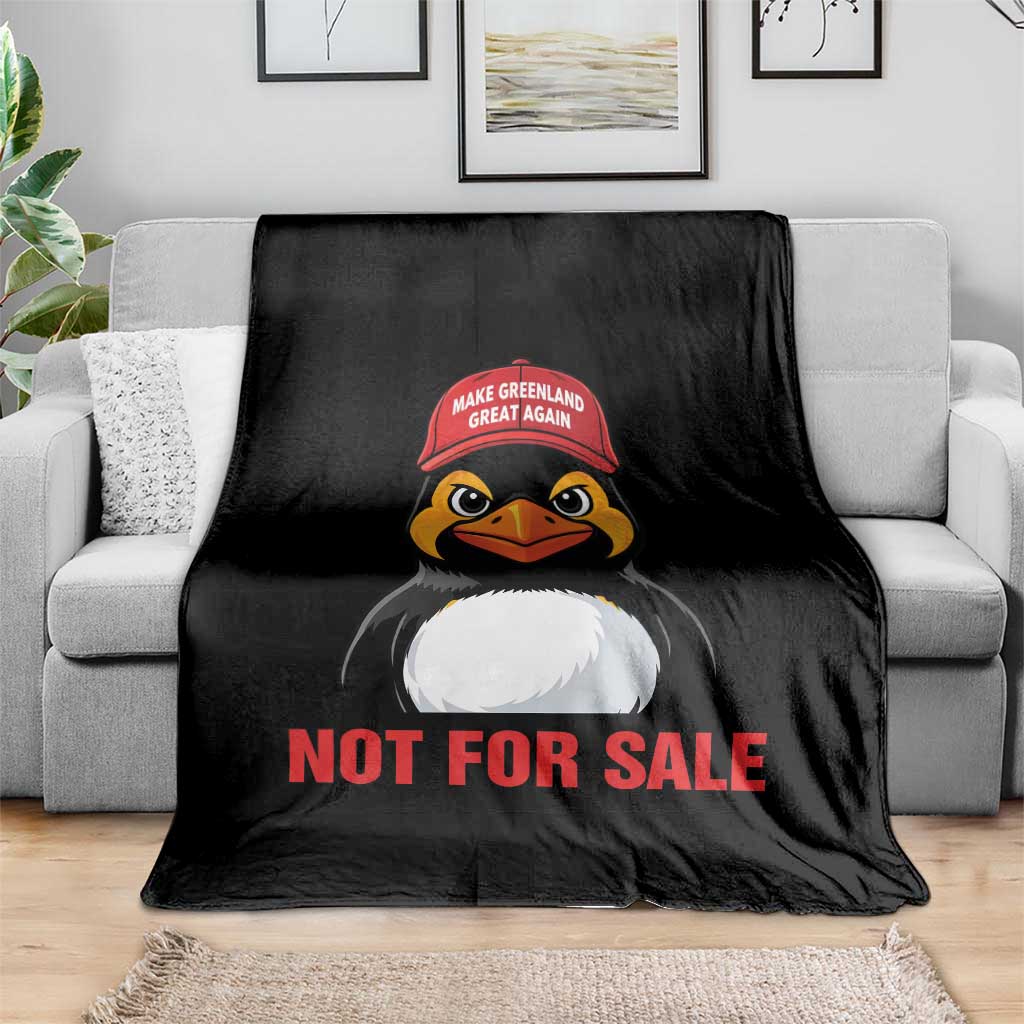 Greenland Is Not for Sale Throw Blanket Funny Nihilist Penguin FDT Political Meme TS14 Print Your Wear