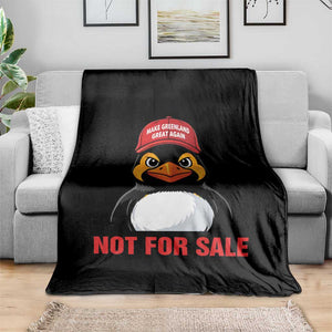 Greenland Is Not for Sale Throw Blanket Funny Nihilist Penguin FDT Political Meme TS14 Print Your Wear