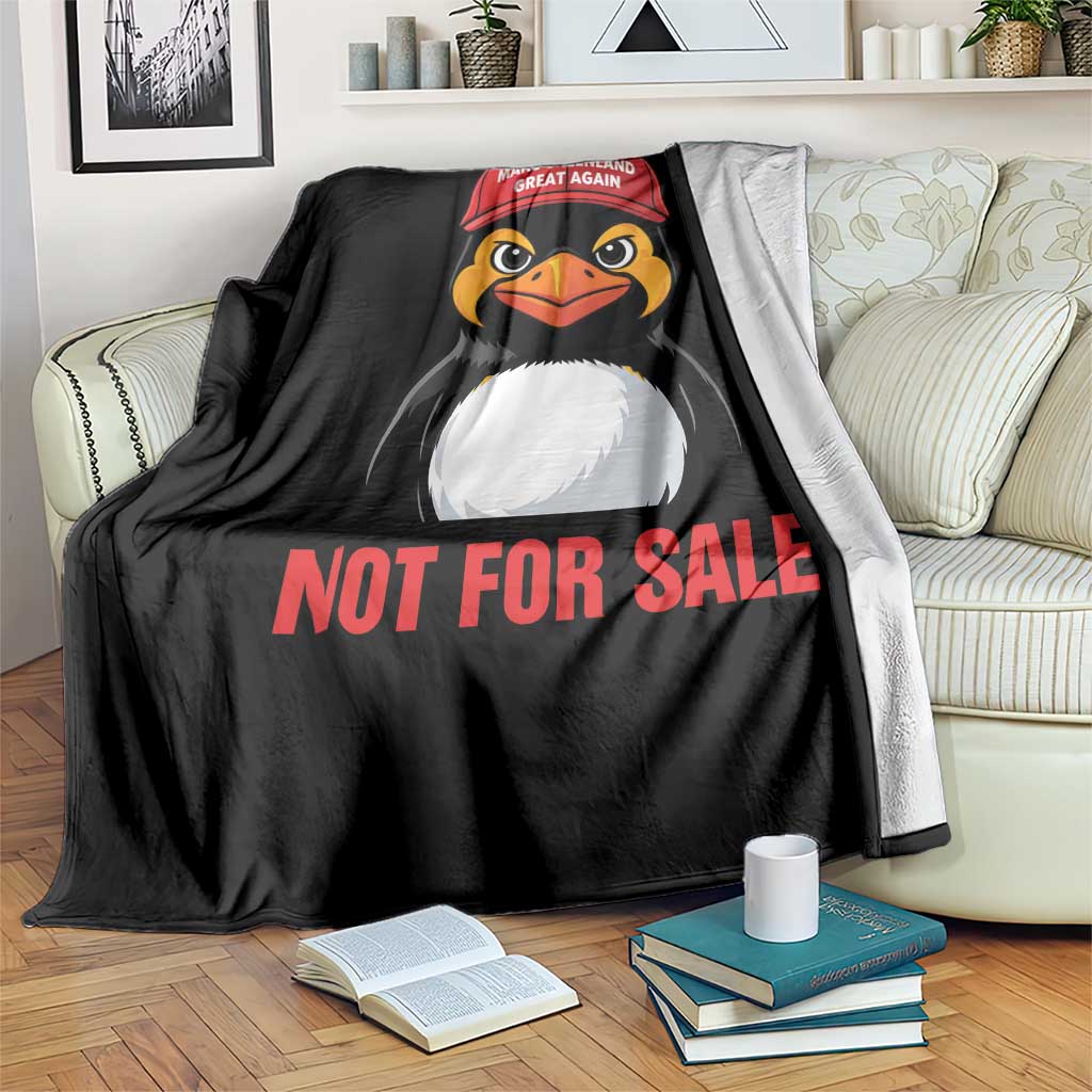 Greenland Is Not for Sale Throw Blanket Funny Nihilist Penguin FDT Political Meme TS14 Print Your Wear