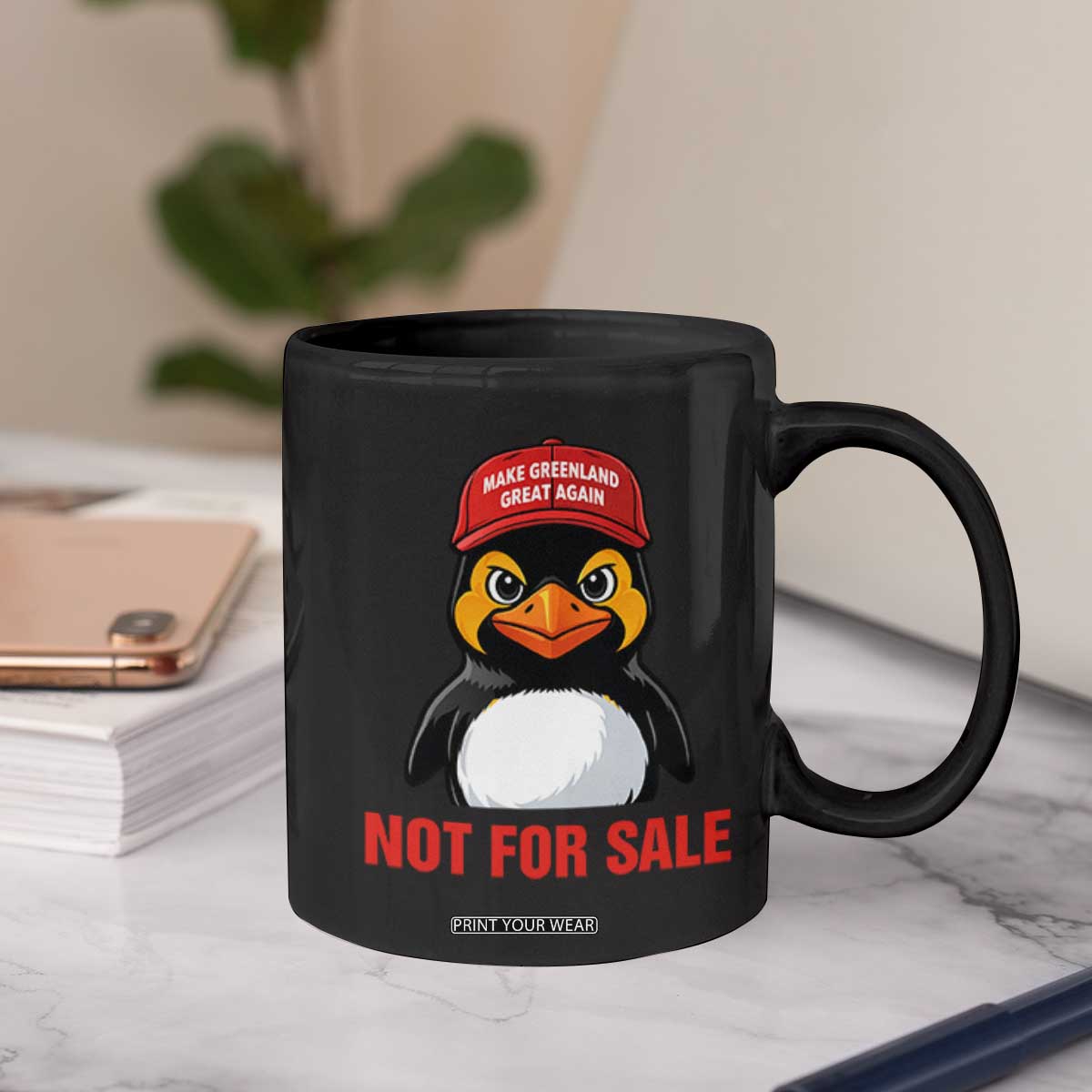 Greenland Is Not for Sale Coffee Mug Funny Nihilist Penguin FDT Political Meme TS14 Print Your Wear