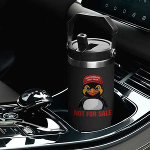 Greenland Is Not for Sale Flip Straw Tumbler Funny Nihilist Penguin FDT Political Meme TS14 Print Your Wear