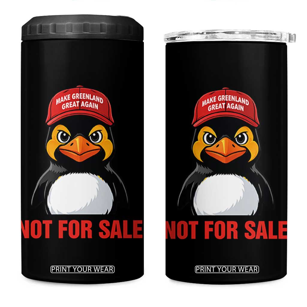 Greenland Is Not for Sale 4 in 1 Can Cooler Tumbler Funny Nihilist Penguin FDT Political Meme TS14 One Size: 16 oz Black Print Your Wear