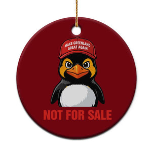 Greenland Is Not for Sale Ceramic Ornament Funny Nihilist Penguin FDT Political Meme TS14 1pc Red Print Your Wear