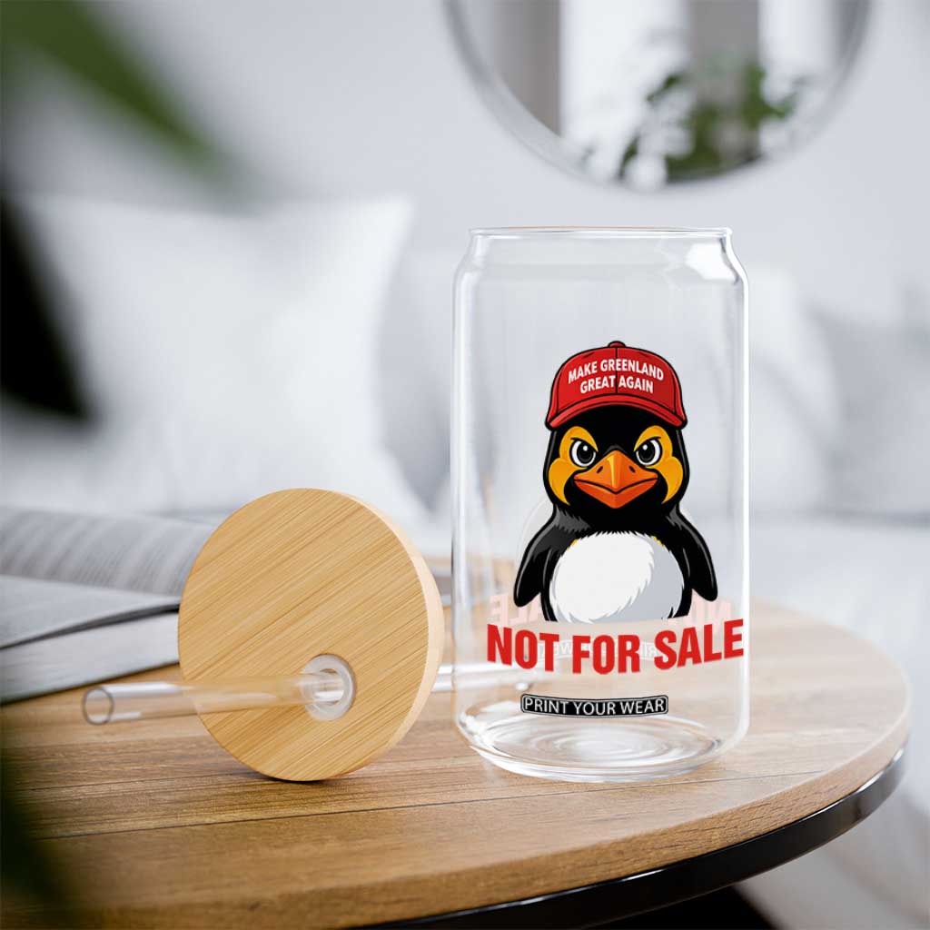 Greenland Is Not for Sale Glass Can Funny Nihilist Penguin FDT Political Meme TS14 Print Your Wear