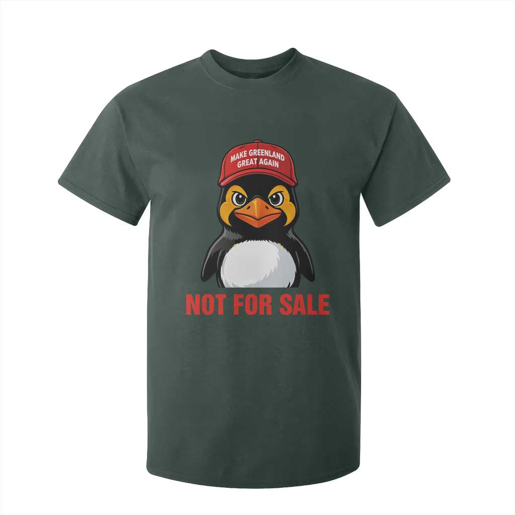 Greenland Is Not for Sale T Shirt For Kid Funny Nihilist Penguin FDT Political Meme TS14 Dark Forest Green Print Your Wear