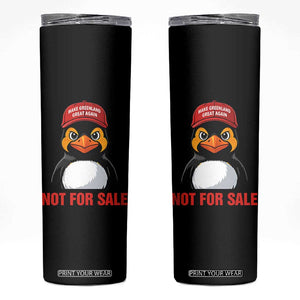 Greenland Is Not for Sale Skinny Tumbler Funny Nihilist Penguin FDT Political Meme TS14 Black Print Your Wear
