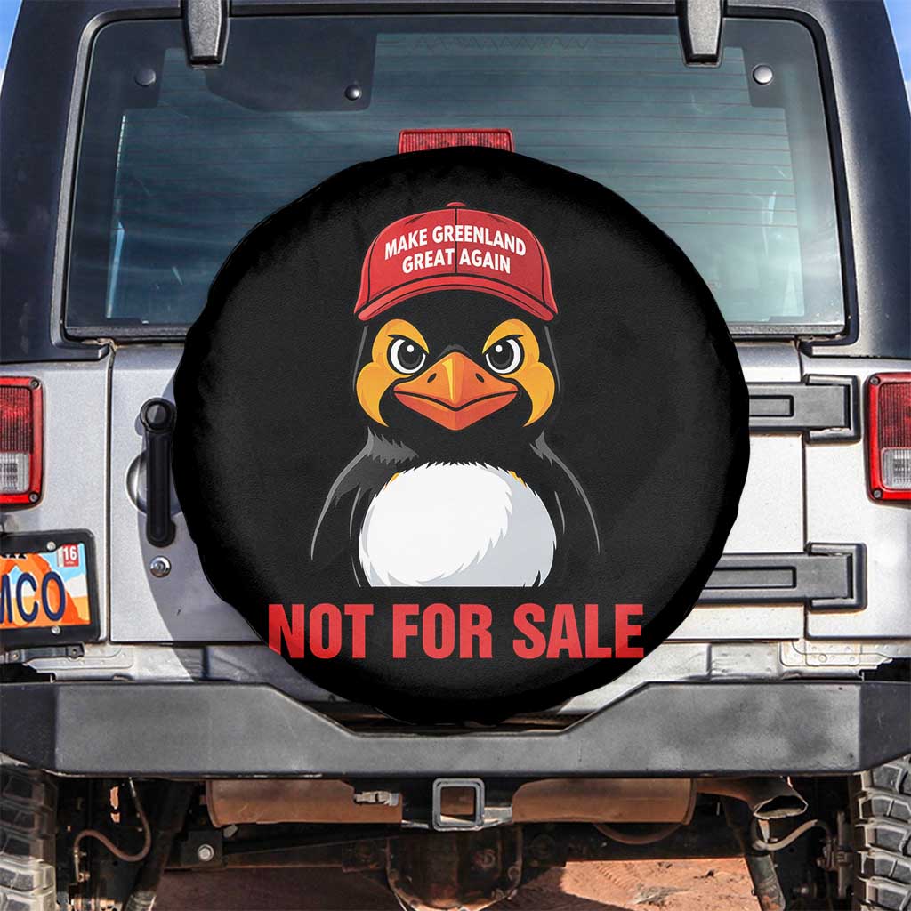 Greenland Is Not for Sale Spare Tire Cover Funny Nihilist Penguin FDT Political Meme TS14 No hole Black Print Your Wear