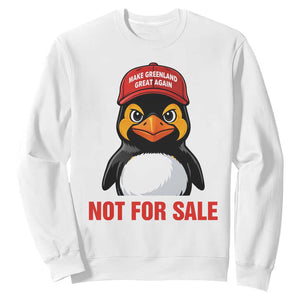 Greenland Is Not for Sale Sweatshirt Funny Nihilist Penguin FDT Political Meme TS14 White Print Your Wear