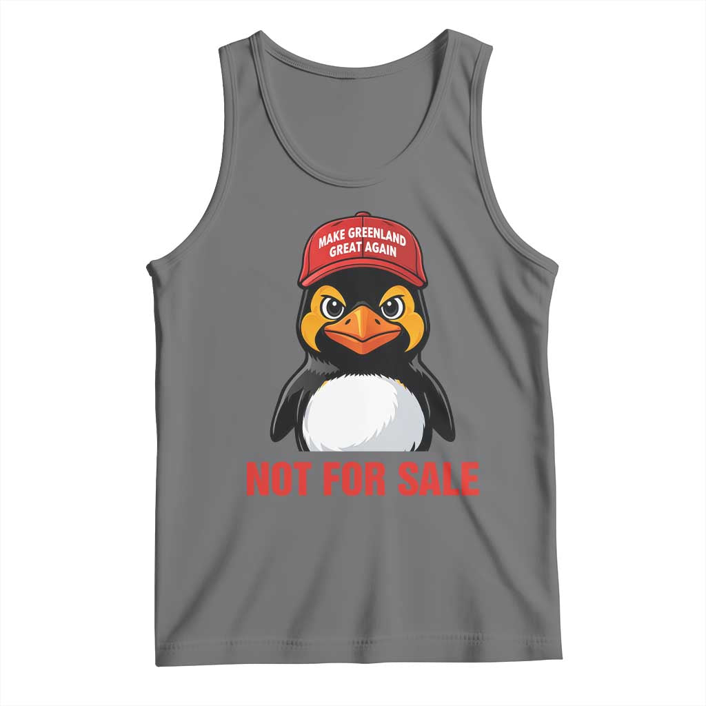 Greenland Is Not for Sale Tank Top Funny Nihilist Penguin FDT Political Meme TS14 Black Heather Print Your Wear