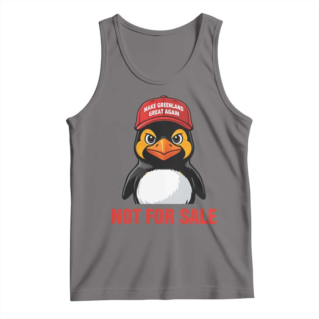 Greenland Is Not for Sale Tank Top Funny Nihilist Penguin FDT Political Meme TS14 Deep Heather Print Your Wear