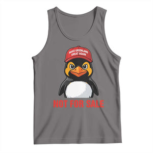 Greenland Is Not for Sale Tank Top Funny Nihilist Penguin FDT Political Meme TS14 Deep Heather Print Your Wear