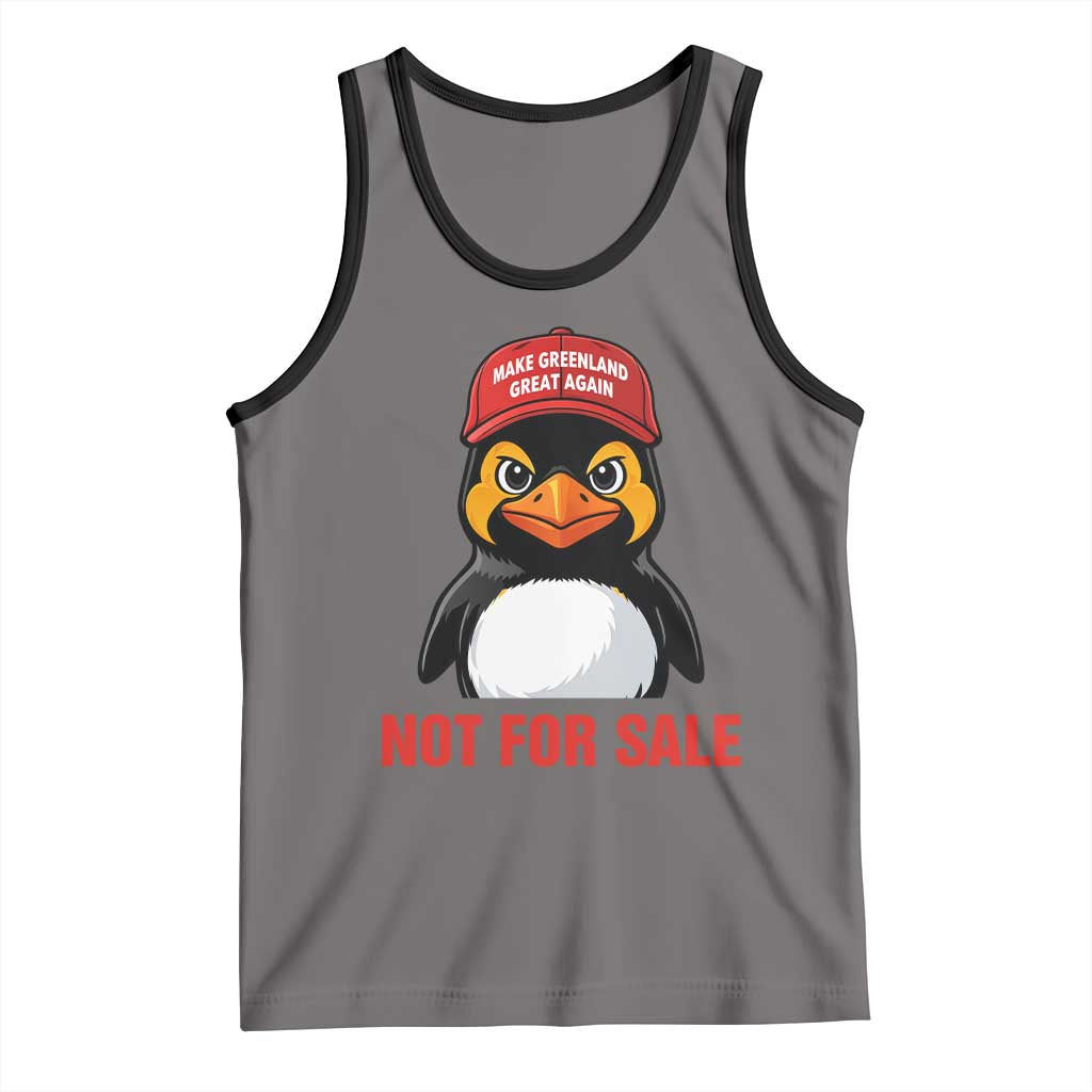 Greenland Is Not for Sale Tank Top Funny Nihilist Penguin FDT Political Meme TS14 Deep Heather Black Print Your Wear