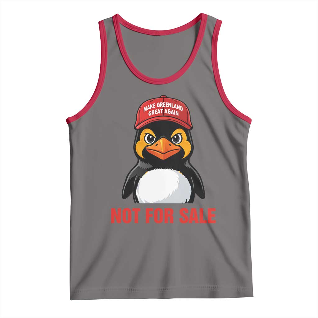 Greenland Is Not for Sale Tank Top Funny Nihilist Penguin FDT Political Meme TS14 Deep Heather Red Print Your Wear