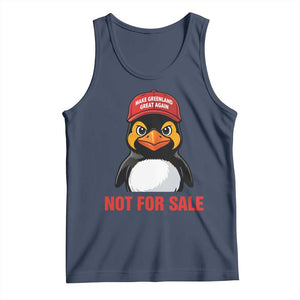 Greenland Is Not for Sale Tank Top Funny Nihilist Penguin FDT Political Meme TS14 Navy Print Your Wear