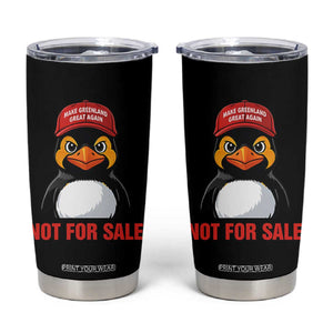 Greenland Is Not for Sale Tumbler Cup Funny Nihilist Penguin FDT Political Meme TS14 Black Print Your Wear