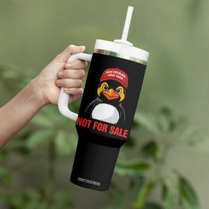 Greenland Is Not for Sale Tumbler With Handle Funny Nihilist Penguin FDT Political Meme TS14 Print Your Wear