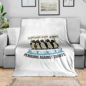 Penguins Against Tariffs Throw Blanket Resist Tariffs Subtle FDT Political Resistance TS14 Print Your Wear