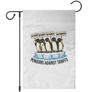Penguins Against Tariffs Garden Flag Resist Tariffs Subtle FDT Political Resistance TS14 White Print Your Wear