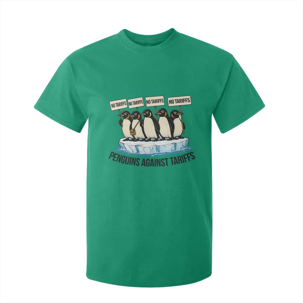 Penguins Against Tariffs T Shirt For Kid Resist Tariffs Subtle FDT Political Resistance TS14 Irish Green Print Your Wear