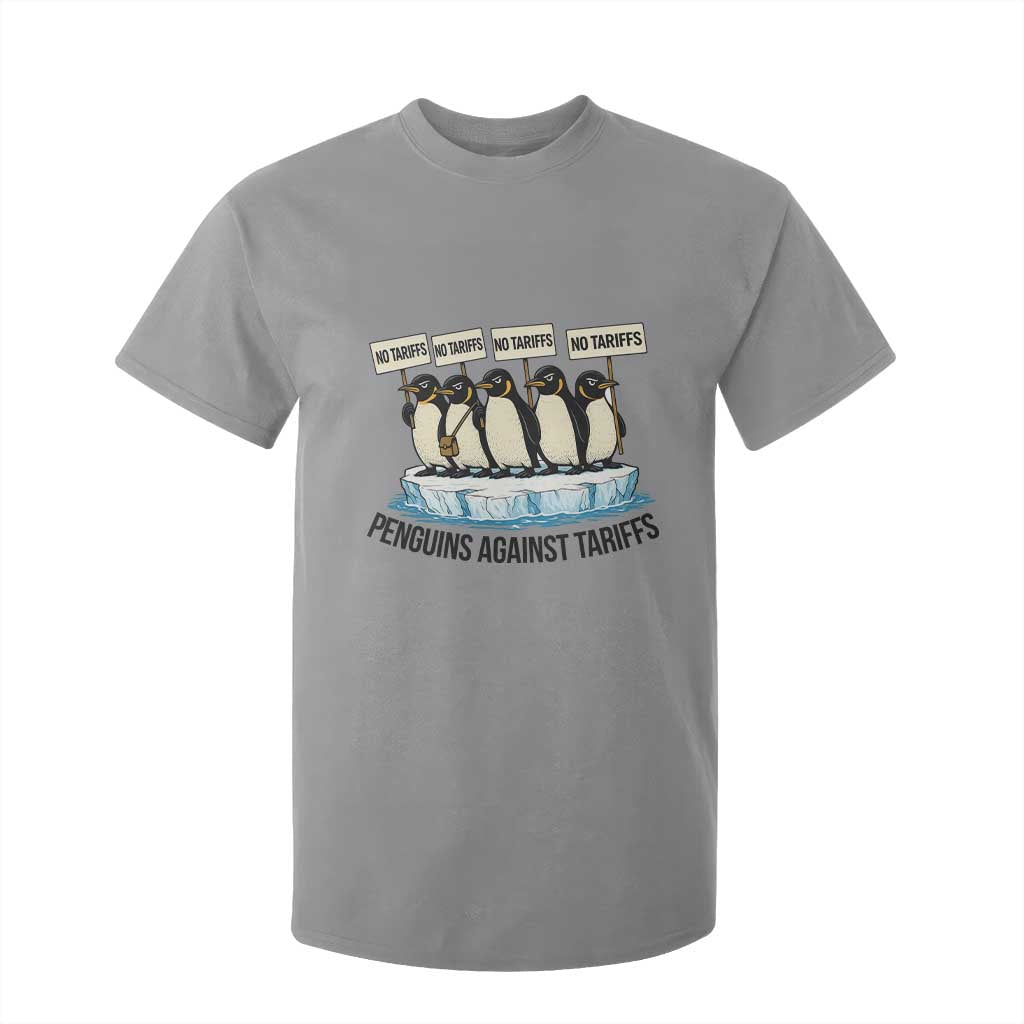 Penguins Against Tariffs T Shirt For Kid Resist Tariffs Subtle FDT Political Resistance TS14 Sport Gray Print Your Wear