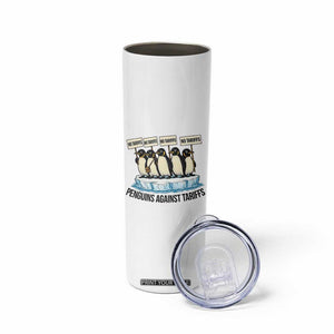 Penguins Against Tariffs Skinny Tumbler Resist Tariffs Subtle FDT Political Resistance TS14 Print Your Wear