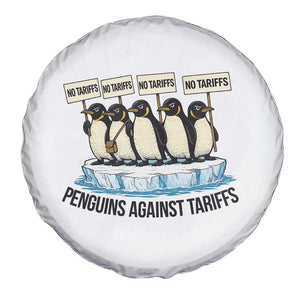 Penguins Against Tariffs Spare Tire Cover Resist Tariffs Subtle FDT Political Resistance TS14 Print Your Wear