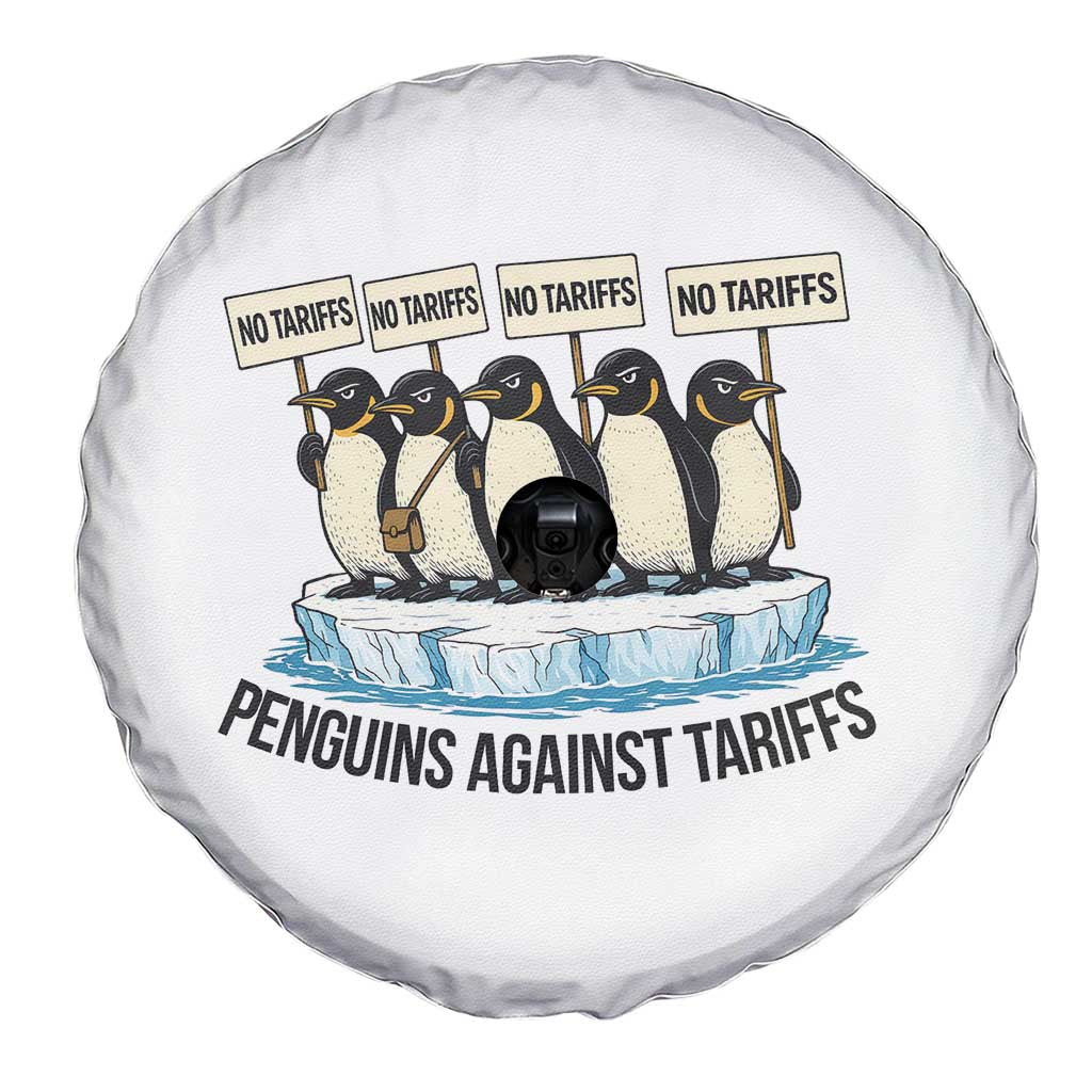 Penguins Against Tariffs Spare Tire Cover Resist Tariffs Subtle FDT Political Resistance TS14 Print Your Wear
