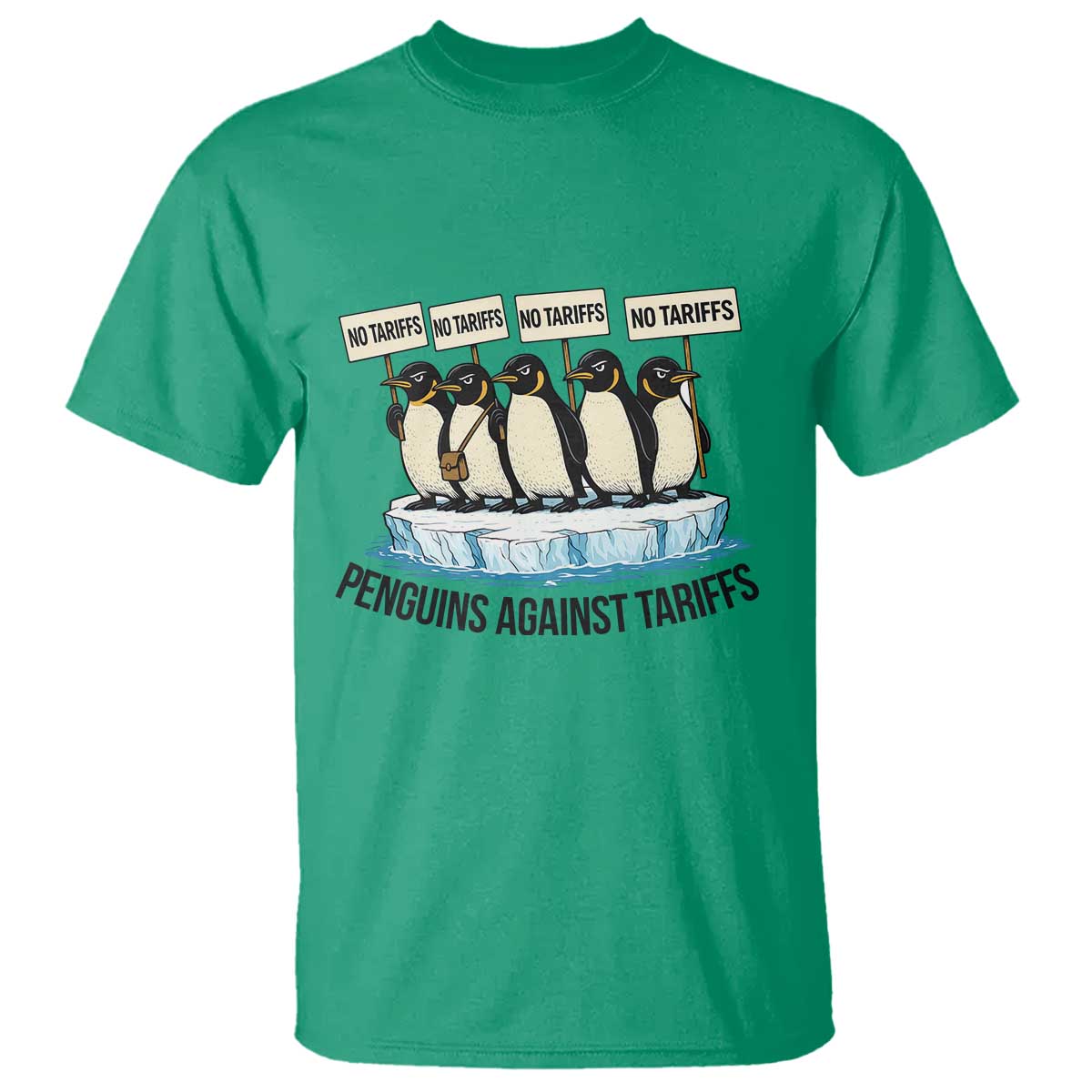 Penguins Against Tariffs T Shirt Resist Tariffs Subtle FDT Political Resistance TS14 Irish Green Print Your Wear