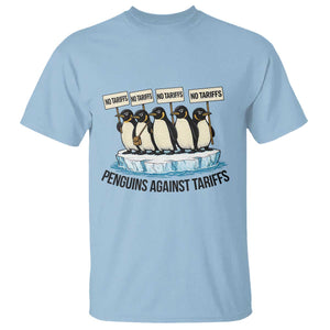 Penguins Against Tariffs T Shirt Resist Tariffs Subtle FDT Political Resistance TS14 Light Blue Print Your Wear